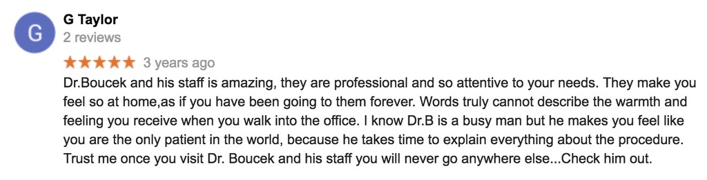 5 star review of our east memphis dental practice